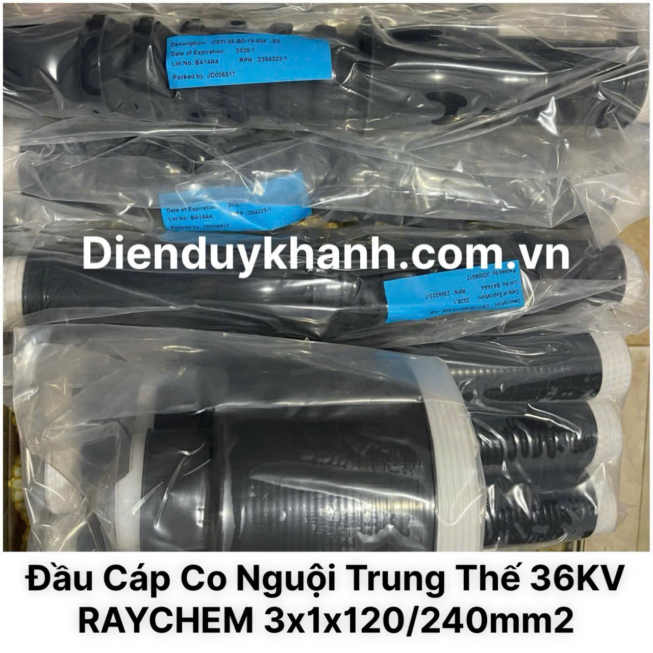Đầu Cáp Co Nguội Trung Thế 36KV RAYCHEM 3x1x120/240mm2